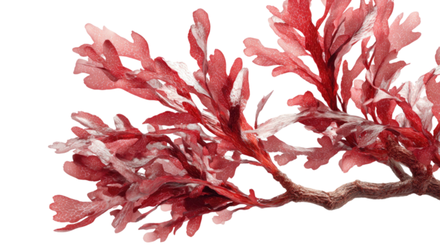 Branching reddish coral watercolor