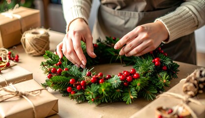 woman who makes christmas wreaths