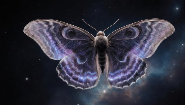 Cosmic Butterfly - A Majestic Creature in the Night Sky.