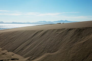 Dunes of El Mogote in La Paz Baja California Sur, Mexico