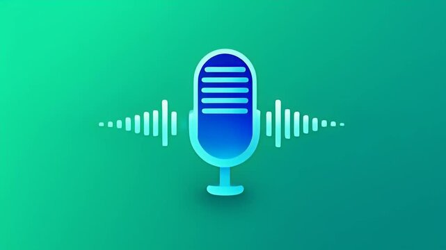 Voice Recorder Icon Equalizer Animation Podcast Broadcast Technology