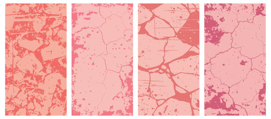 set of abstract pink grunge  background vector wallpaper