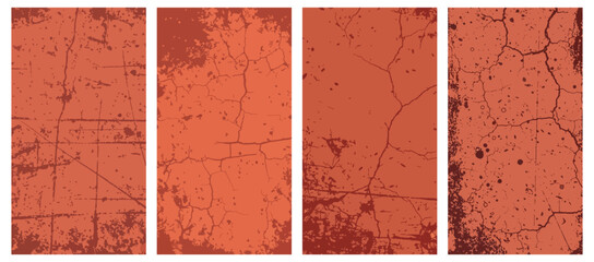 set of abstract brown grunge background vector wallpaper