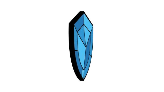 Geometric blue shield design representing security and protection concepts
