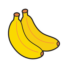 Bananas Illustration. suitable for fruit themed designs, children's illustrations, healthy eating concepts, and kitchen decor items