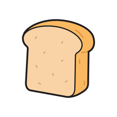 Slice of bread, ideal for food blogs, menus, or culinary designs needing simple and minimalist visuals