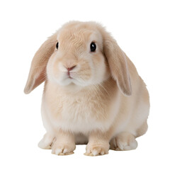 Adorable Bunny Portrait: This endearing image features a single, charming rabbit, its floppy ears and innocent eyes capturing the essence of cuteness, perfect for evoking warmth and affection.