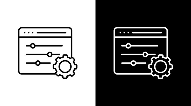 Adjustment White Icon Set Design