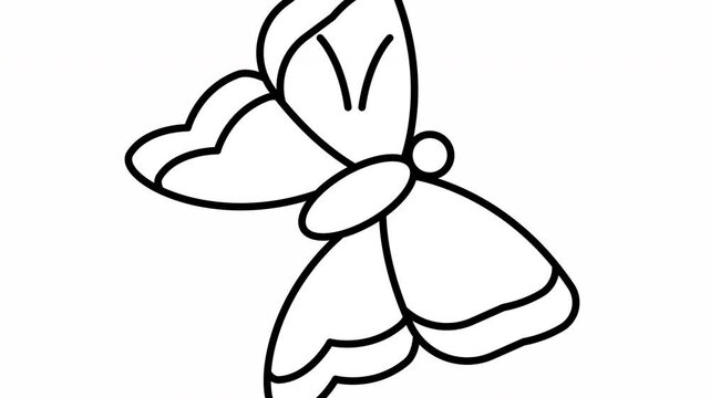 butterfly fly on air animation video motion icon