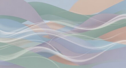 Fototapeta premium Elegant flowing pastel-colored abstract background with smooth wave patterns for creative visuals