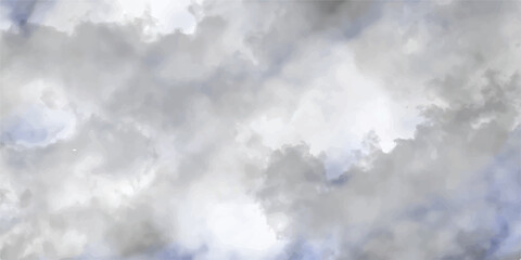 Fluffy white cumulus clouds drift in the vast blue summer sky