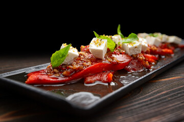 Roasted Bell Peppers With Feta