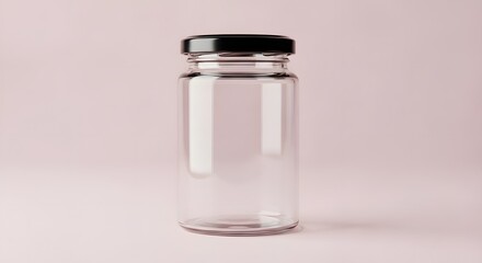 Empty Glass Vial with Black Cap - Medical and Pharmaceutical Concept