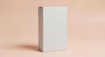 Blank White Carton Mockup for Beverage or Food Product Packaging