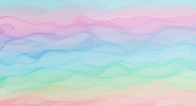 Soft pastel watercolor blend creating a calming and dreamy background