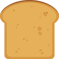 Flat Illustration Bread Slice Toasted Breakfast Food and Culinary Delights