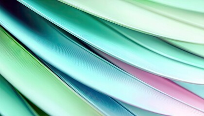 Abstract background with flowing, layered shapes in soft pastel colors like green, teal, blue, and pink.