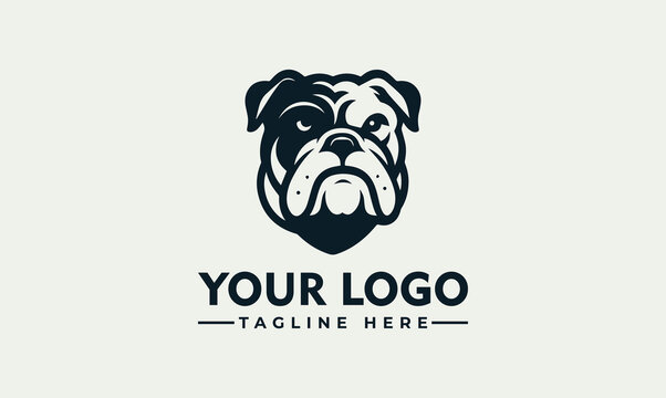 Bulldog head logo vector illustration for business or brand identity 4860