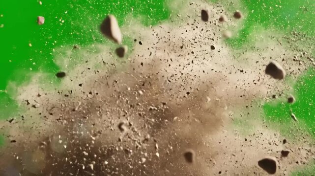 Green Screen dust and sand best resolution animated video 4k easy editable high quality vector 3d illustration top choice background scene 1 with distortion, overlay, glitch, static noise, scan lines