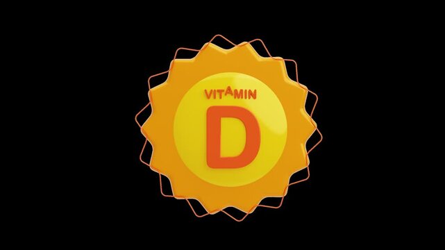 3D Vitamin D In Sun | Alpha Channel