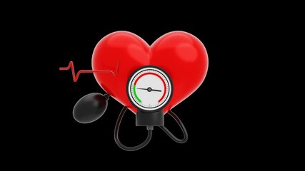 3D World Hypertension Day | Alpha Channel