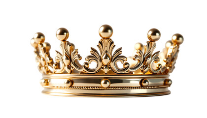 Golden crown symbol of royalty isolated