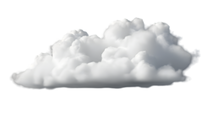White cloud isolated on transparent background