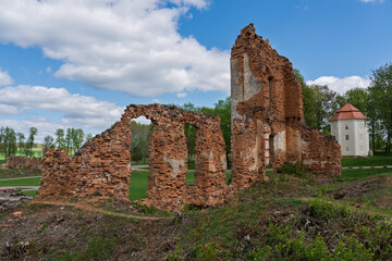 Ruins of Merkinė Manor Historical Mansion in Šalčininkai, Republic of Paulava, Lithuania