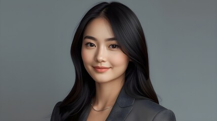 Beautiful Asian woman close up