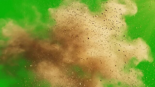 Green Screen dust and sand best resolution animated video 4k easy editable high quality vector 3d illustration top choice background scene 2 with distortion, overlay, glitch, static noise, scan lines