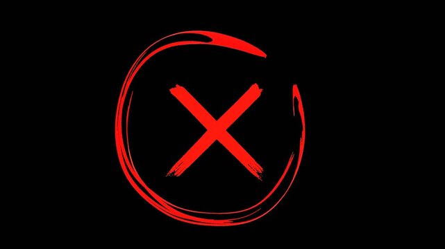 3D Cross Mark | Alpha Channel