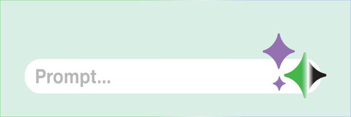 generative AI bar design for web site or UI, clean vector layout featuring artificial intelligence prompt search field on white background, ideal for app interfaces, tech dashboards, and Ai-powered ,