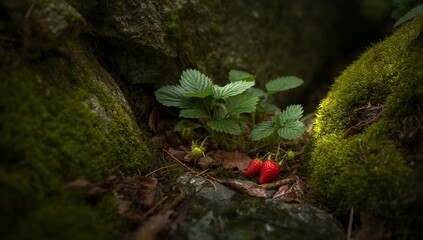 moss on the stone