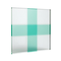 Green and white plaid pattern isolated on transparent background