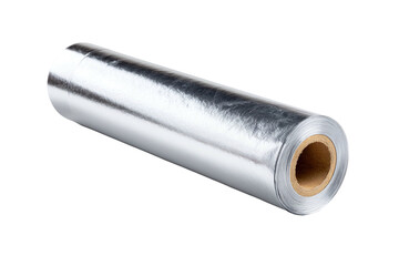 Shiny metal foil roll on black