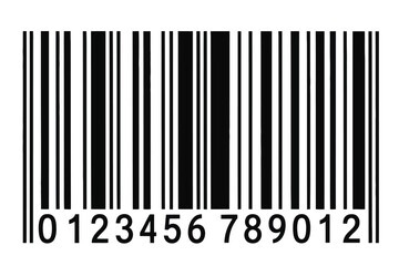 Barcode ean-13 code isolated on a clean white background,