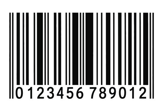 Barcode ean-13 code isolated on a clean white background,
