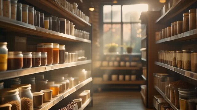Tea and Coffee Aisle in Morning Light