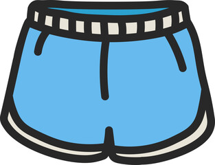 Running Shorts Filled Line Icon