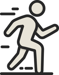 Running Filled Line Icon
