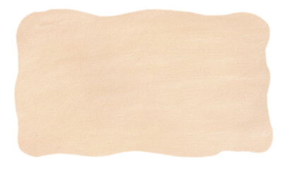 うねうねした輪郭のベージュ色素材　背景透明