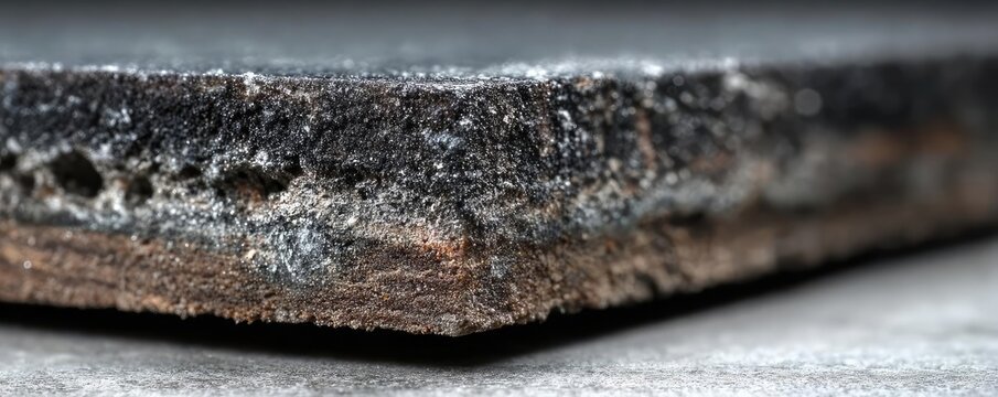 Hyper realistic photo showing white dust scratches concept. Close-up view of a weathered wooden surface with texture and detail.