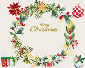Merry Christmas card Text Background Image
