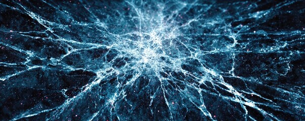 Hyper realistic photo showing white dust scratches concept. Abstract representation of interconnected networks and data.