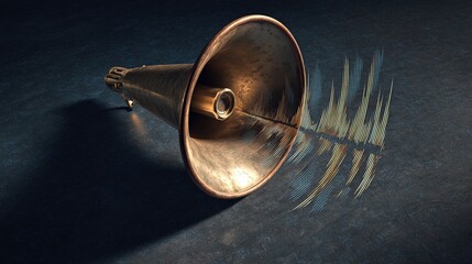 Brand promotion and marketing campaign communication concept, megaphone sound wave for messaging