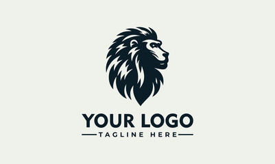 Majestic Monkey Head Vector Logo Illustration for Powerful Branding and Wild Animal Concepts