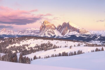 winter landscape in the mountains