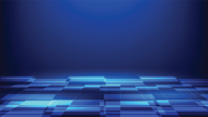 abstract futuristic background with blue glowing light and blank space