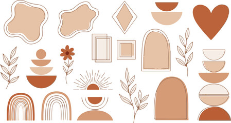Boho Abstract Shapes and Elements organic