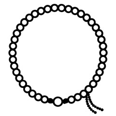 Illustration of a beaded necklace isolated on